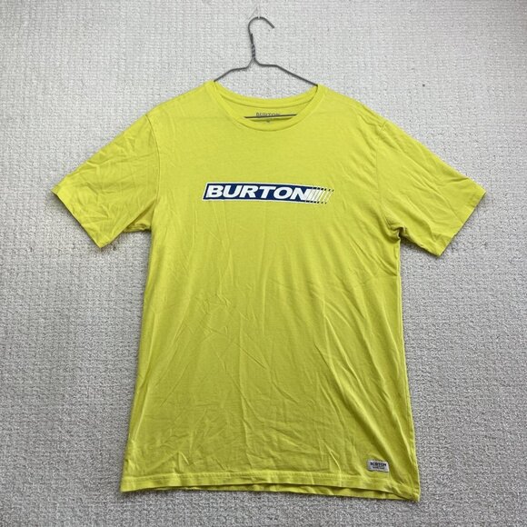 Y2K Burton Men's Retro Cyber Skater Graphic T-Shirt Green Size M Snowboard Read - Picture 1 of 16
